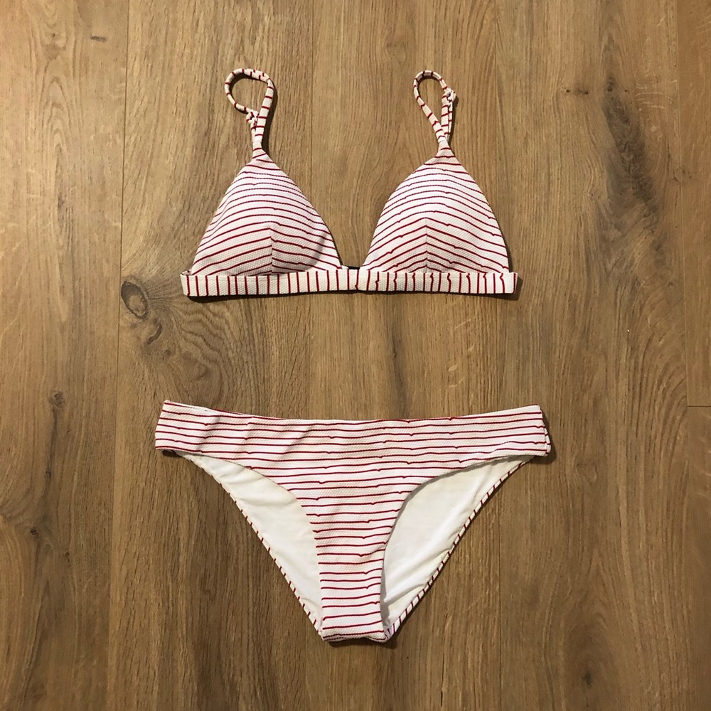 Onia ‘Danni’ Notched Stripe Bikini